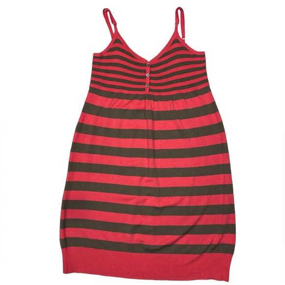 Trina Turk Dresses & Skirts - ⚡️SOLD⚡️Trina Turk Vintage Y2K Striped Slip Strappy Silk Blend Knit Dress Pink